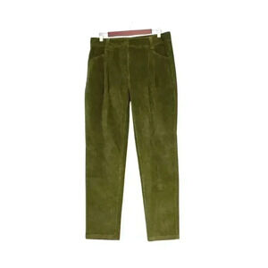 NWT Alison Sheri Corduroy Pants Medium Pleated Straight Leg Academia Preppy